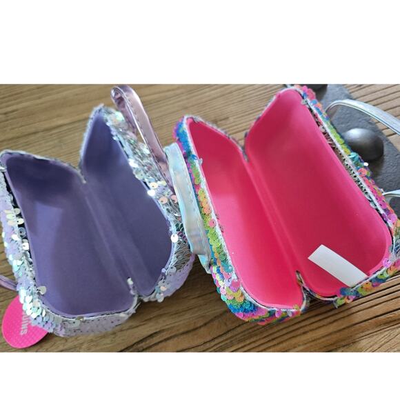 Children's Place Flip Sequin Sunglasses Case Bundle New - Picture 2 of 4